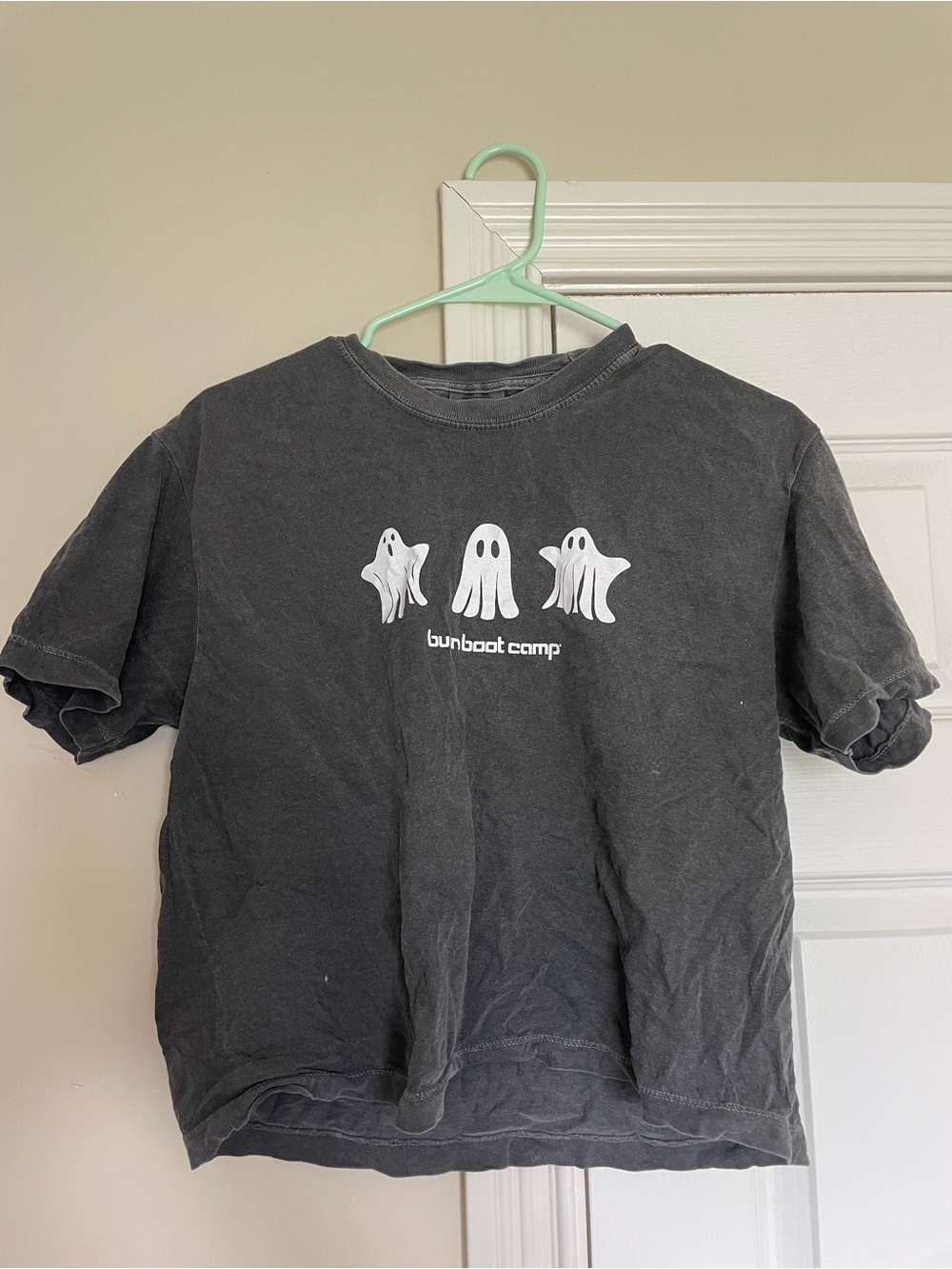 Burn Boot Camp Women's Black Graphic Tank Top with White Ghosts